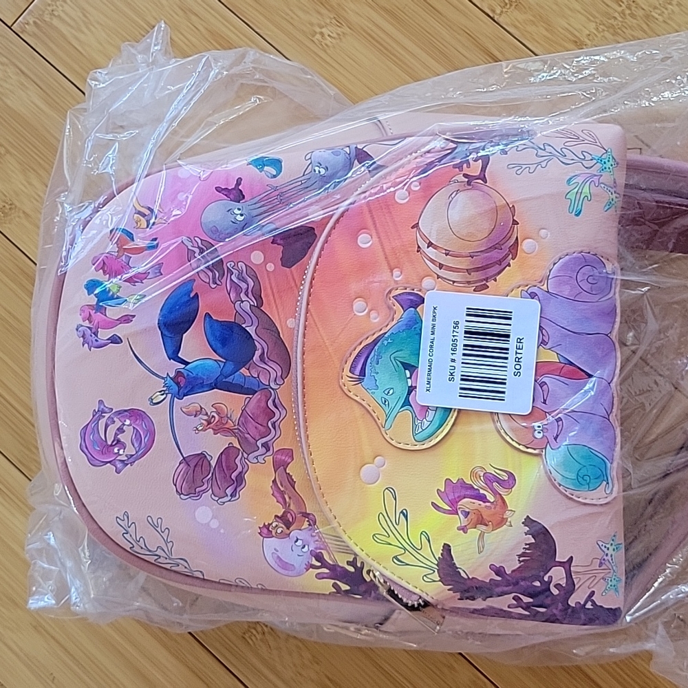 Brand New Danielle Nicole Little Mermaid Disney backpack Under the Sea